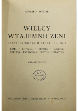 Wielcy Wtajemniczeni 1939 r.