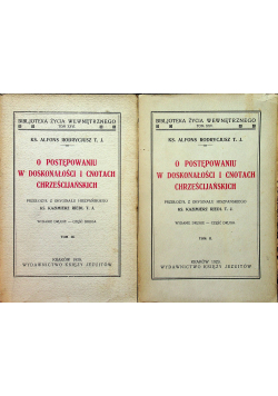 O postępowaniu w doskonałości i cnotach chrześcijańskich tom 2 i 3 1929 r.