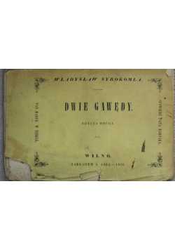 Dwie gawędy  spowiedź Pana Korsaka pan Marek w piekle, 1856r.