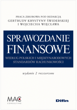 Sprawozdanie finansowe według polskich i międzynarodowych standardów rachunkowości