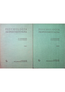 Psychologia eksperymentalna  tom I i II