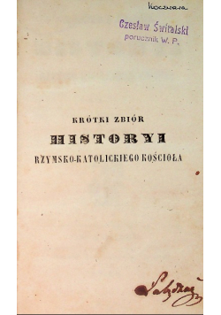 Krótki zbiór historyi rzysmko katolickiego kościoła 1848 r.