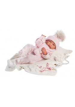 Lalka 84316 bobas Tina 43cm różowe śpioszki
