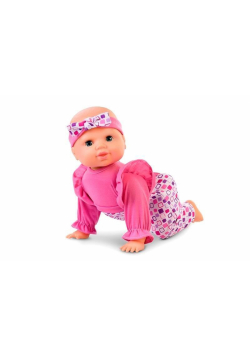 Lalka Natalia bobas raczkujący 32cm różowy