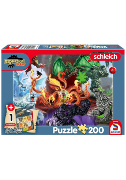 Puzzle 200 Schleich Eldrador Straszne Stworzenia + figurka 113351