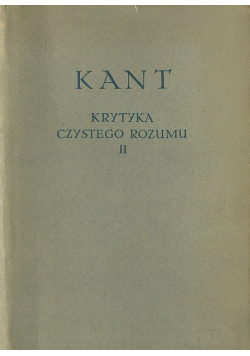 Krytyka czystego rozumu tom 2