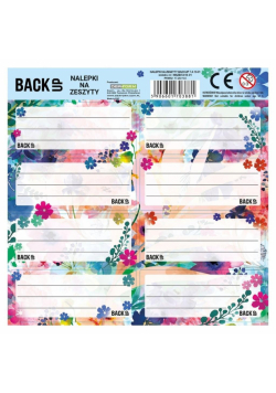 Nalepki na zeszyty BackUp 7 A10 (25szt) DERFORM