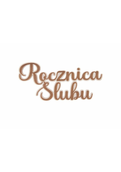 Drewniany napis - Rocznica ślubu 5szt biały