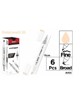 Marker Chromax z 2 końcówk. pastel peach 26 (6szt)