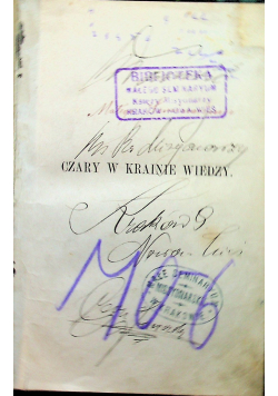 Czary w krainie wiedzy 1883 r.