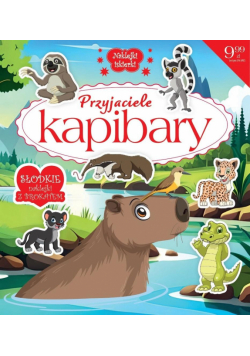 Naklejki iskierki z brokatem. Przyjaciele kapibary