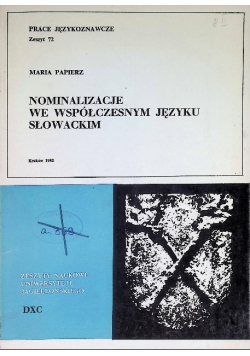Nominalizacje we współczesnym języku słowackim