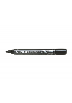 Marker permanentny SCA-400 PILOT czarny 12 sztuk