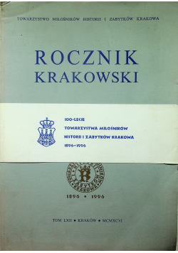 Rocznik krakowski LXII