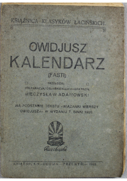 Owidiusz Kalendarz 1921 r.
