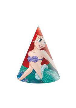 Czapeczki papierowe Ariel Disney 6szt