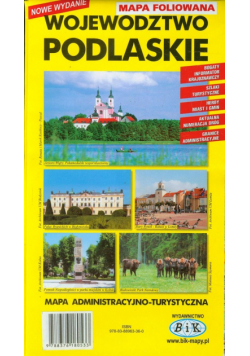 Województwo Podlaskie mapa administracyjno-turystyczna