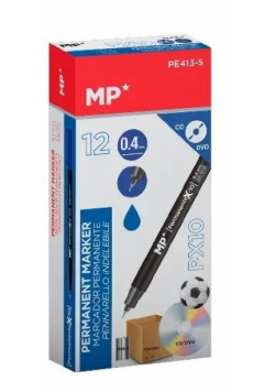 Marker permanentny 0,4mm do CD/DVD nieb (12szt)