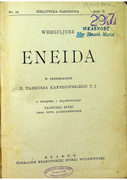 Wergiljusz Eneida 1924 r.