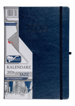 Kalendarz 2026 A4 tygodniowy Jazz granatowy