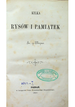 Kilka rysów i pamiątek 1860 r.
