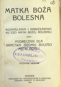 Matka Boża Bolesna 1909 r