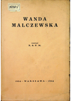 Wanda Malczewska 1934 r