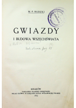 Gwiazdy i budowa wszechswiata 1912 r