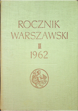 Rocznik warszawski III 1962