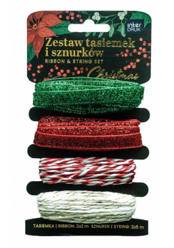 Zestaw tasiemek i sznurków Christmas