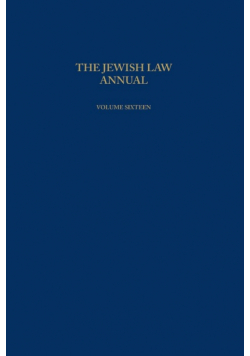 The Jewish Law Annual Volume 16