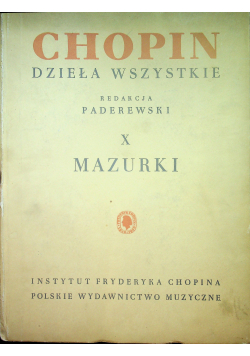 Chopin dzieła wszystkie  Mazurki 1949r