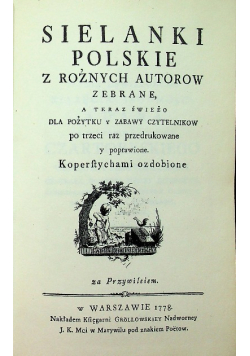 Sielanki Polskie z różnych autorów