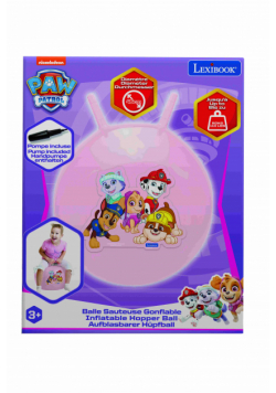 Nadmuchiwana piłka do skakania Paw Patrol 45cm różowa Lexibook BG040PAG