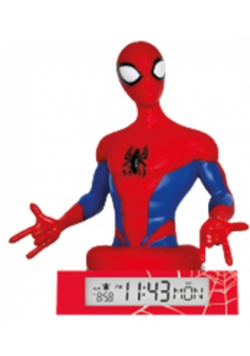 Lampka 3D z budzikiem Spiderman SPD3621
