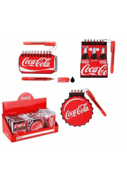 Notesik Coca-Cola z mini długopisem MIX