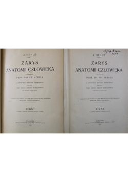 Zarys anatomii człowieka, 2 książki 1916 r