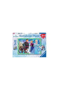 Puzzle 2x12 Kraina lodu - Zimowe zabawy