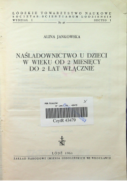 Naśladownictwo u dzieci w wieku od 2 miesięcy do 2 lat włącznie