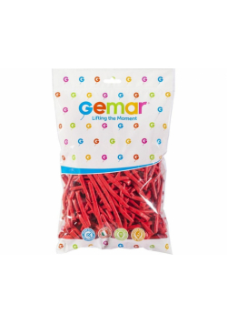 Balony rurki włoskie czerwone 5cm 100szt