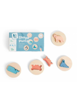 Drewniane puzzle konturowe Dopasuj kształt