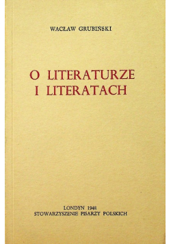 O literaturze i literatach, 1948 r.