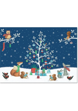 Karnet Św delux Woodland Noel (20szt)