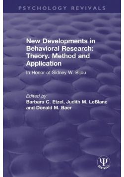 New Developments in Behavioral Research