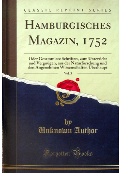 Hamburgisches magazin reprint vol 3 z 1852