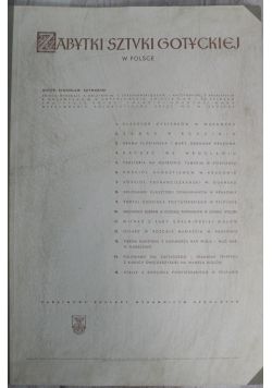 Zabytki sztuki gotyckiej w Polsce 1969 r.