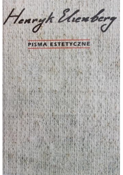 Henryk Elzenberg Pisma estetyczne