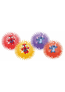 Piłka gumowa kudłata Spidey i Stitch mix 23cm