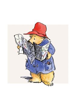 Karnet kwadrat z kopertą Paddington with Map