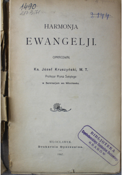 Harmonia Ewangelji 1907 r.